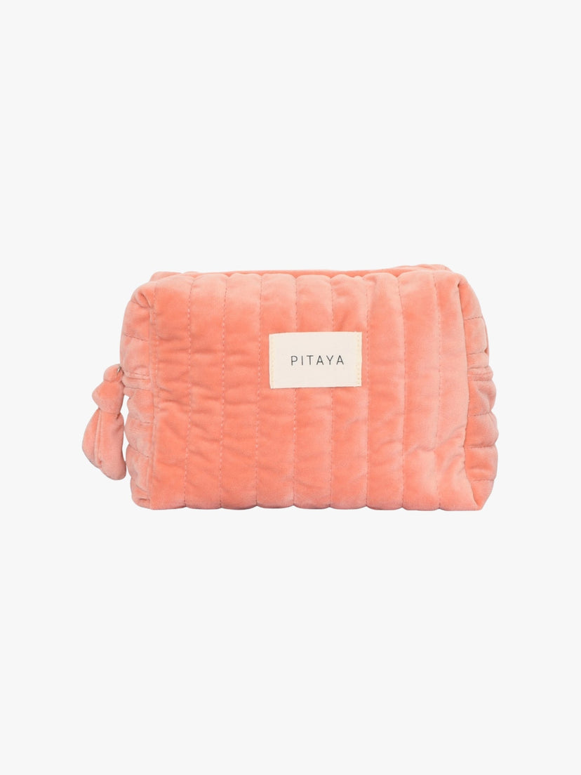 Velvet Makeup Bag Medium - Dusty Coral