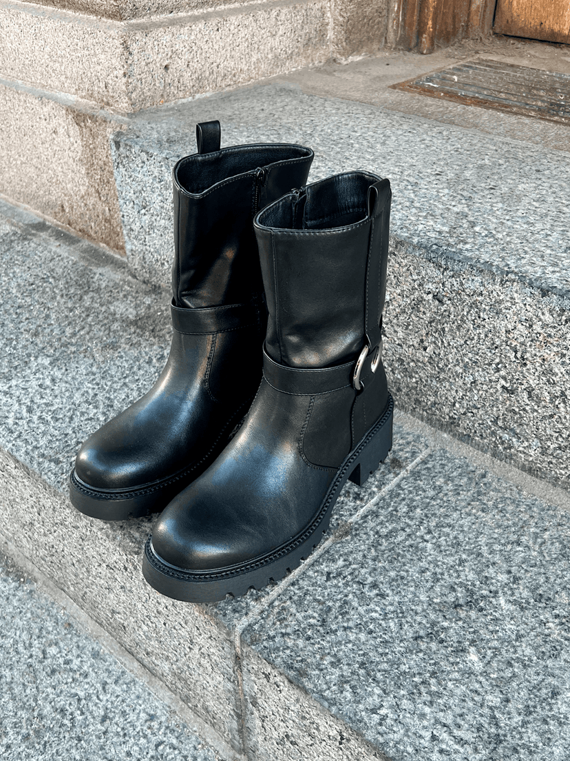 Alma Biker Boots - Black
