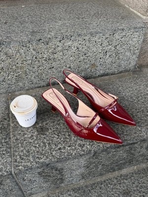 Celine Slingback - Burgundy
