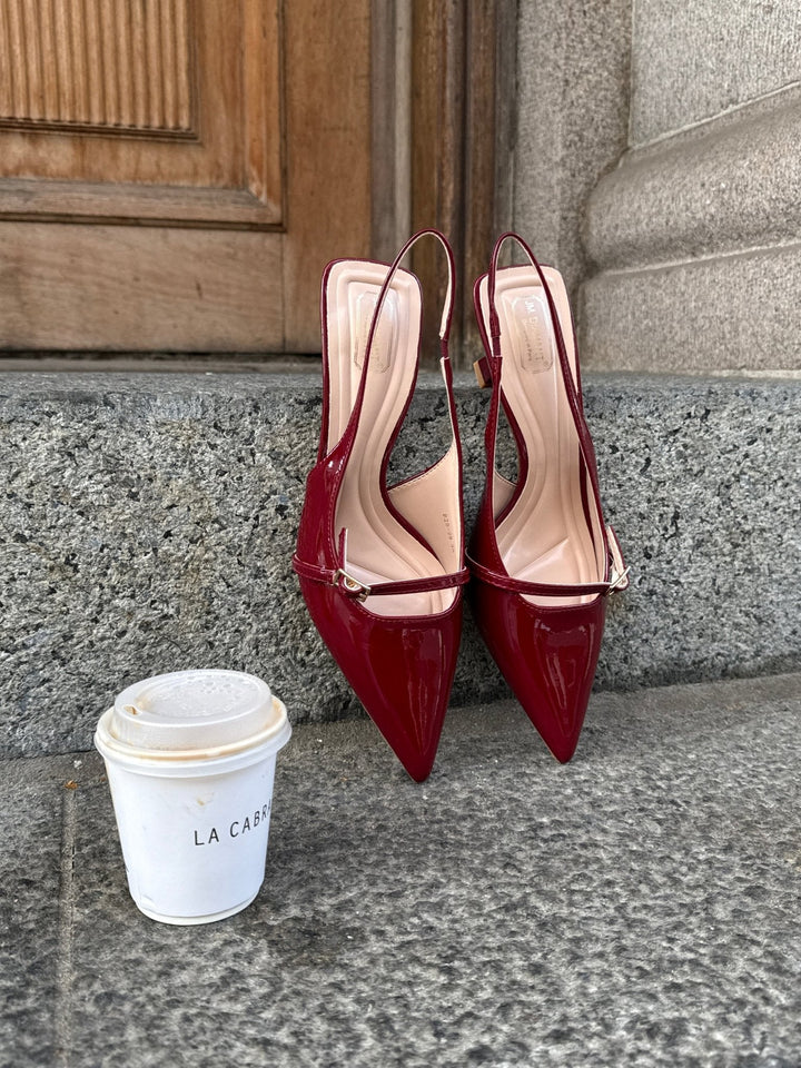 Celine Slingback - Burgundy