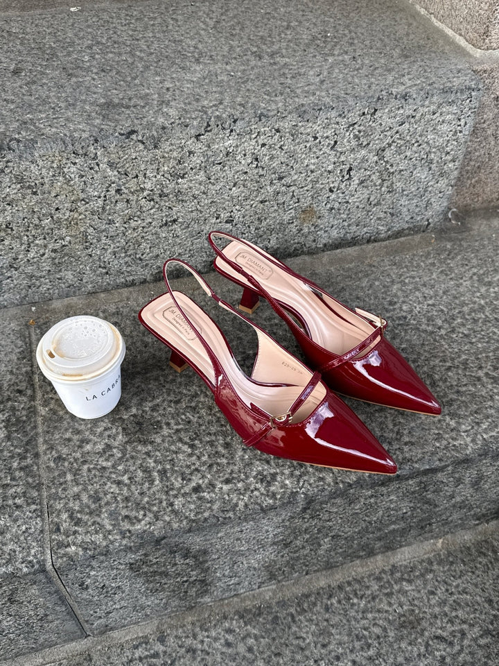 Celine Slingback - Burgundy