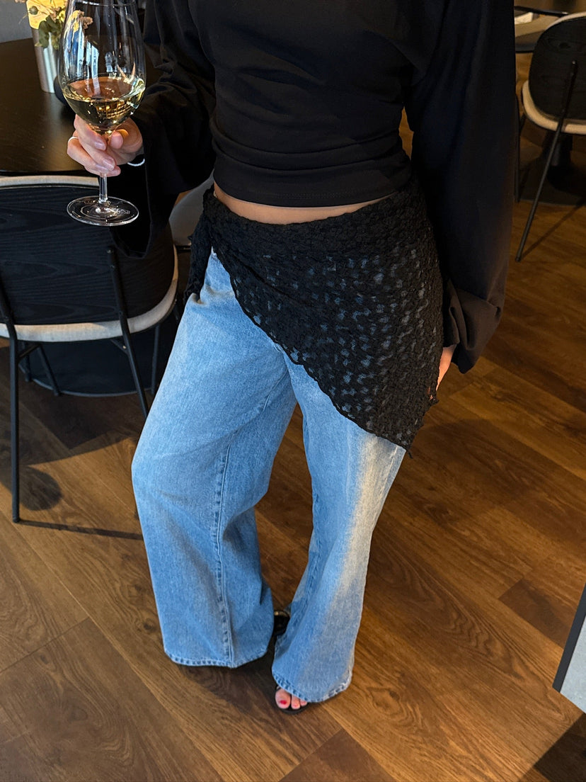 Elisa Lace Scarf - Black