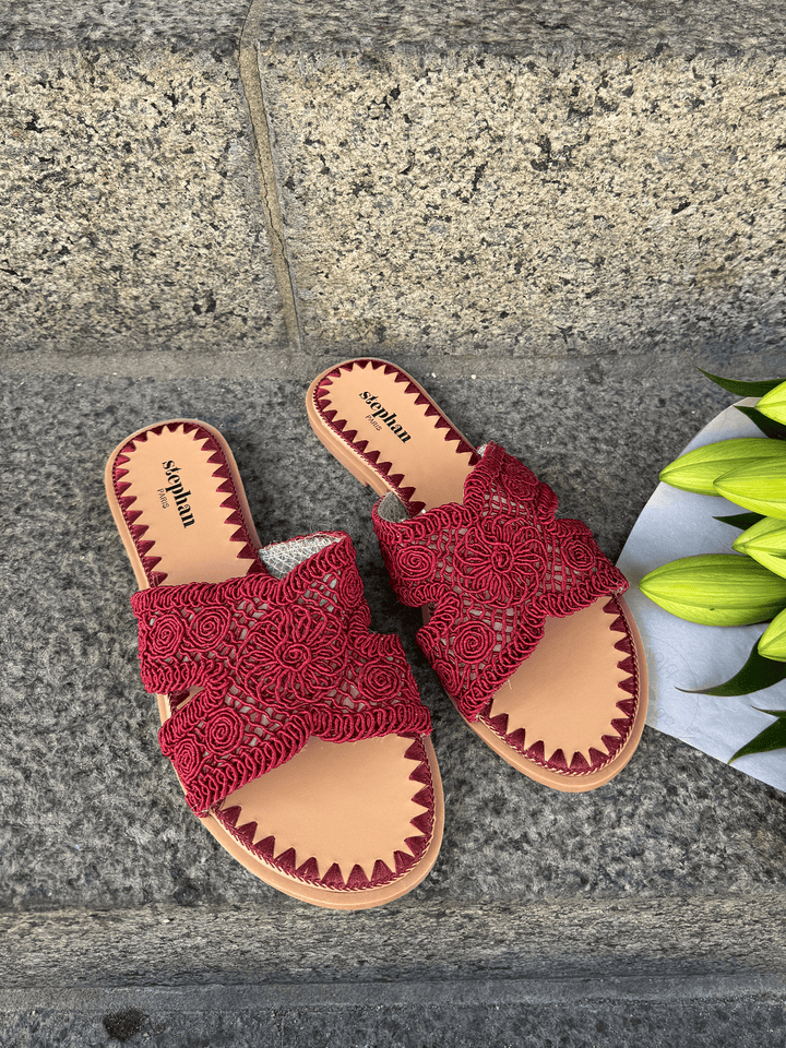 Margaret Flat Sandal - Red