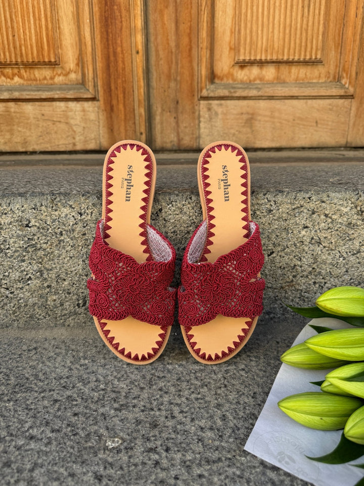 Margaret Flat Sandal - Red