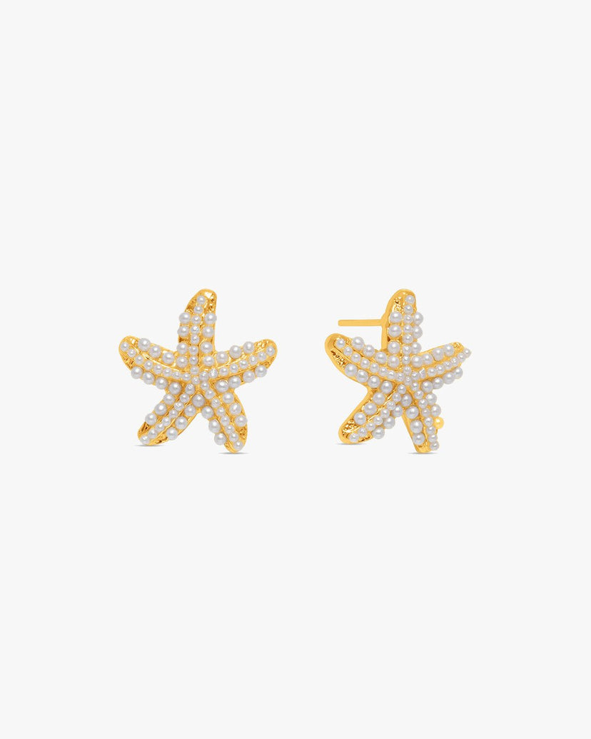 Ollie Starfish Earrings - Gold Plated