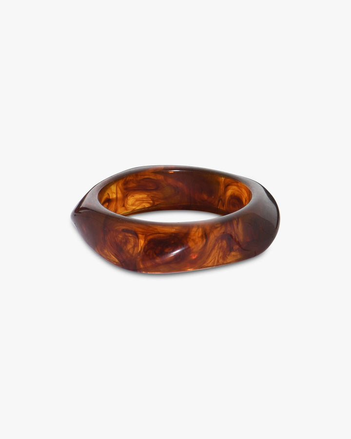 Sigga Horn Bangle Bracelet - Dark Brown
